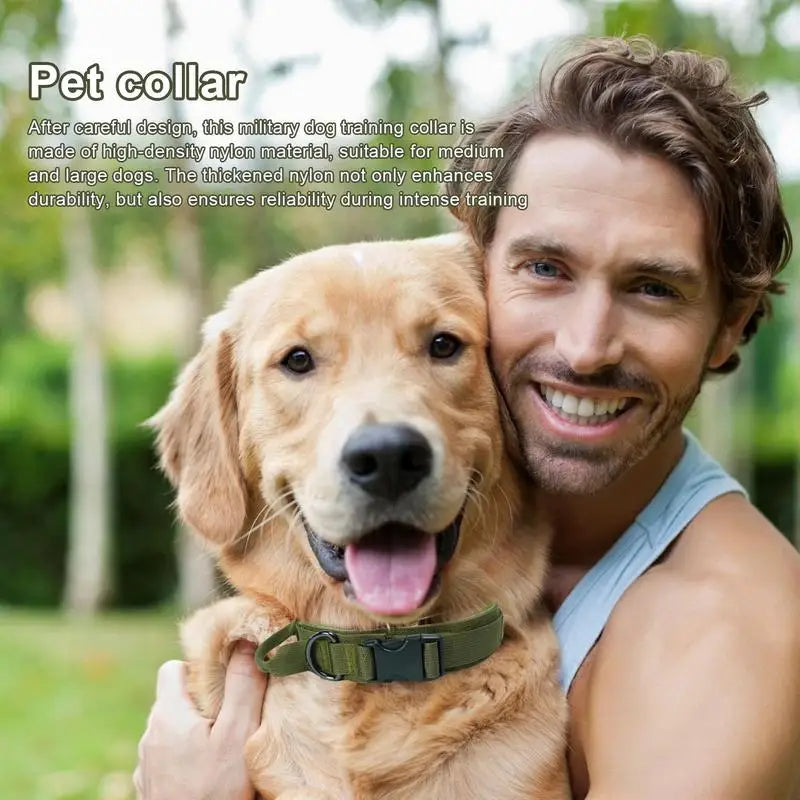 Adjustable Cat Collar Thickened Nylon Pet Medium Large Dog Qme