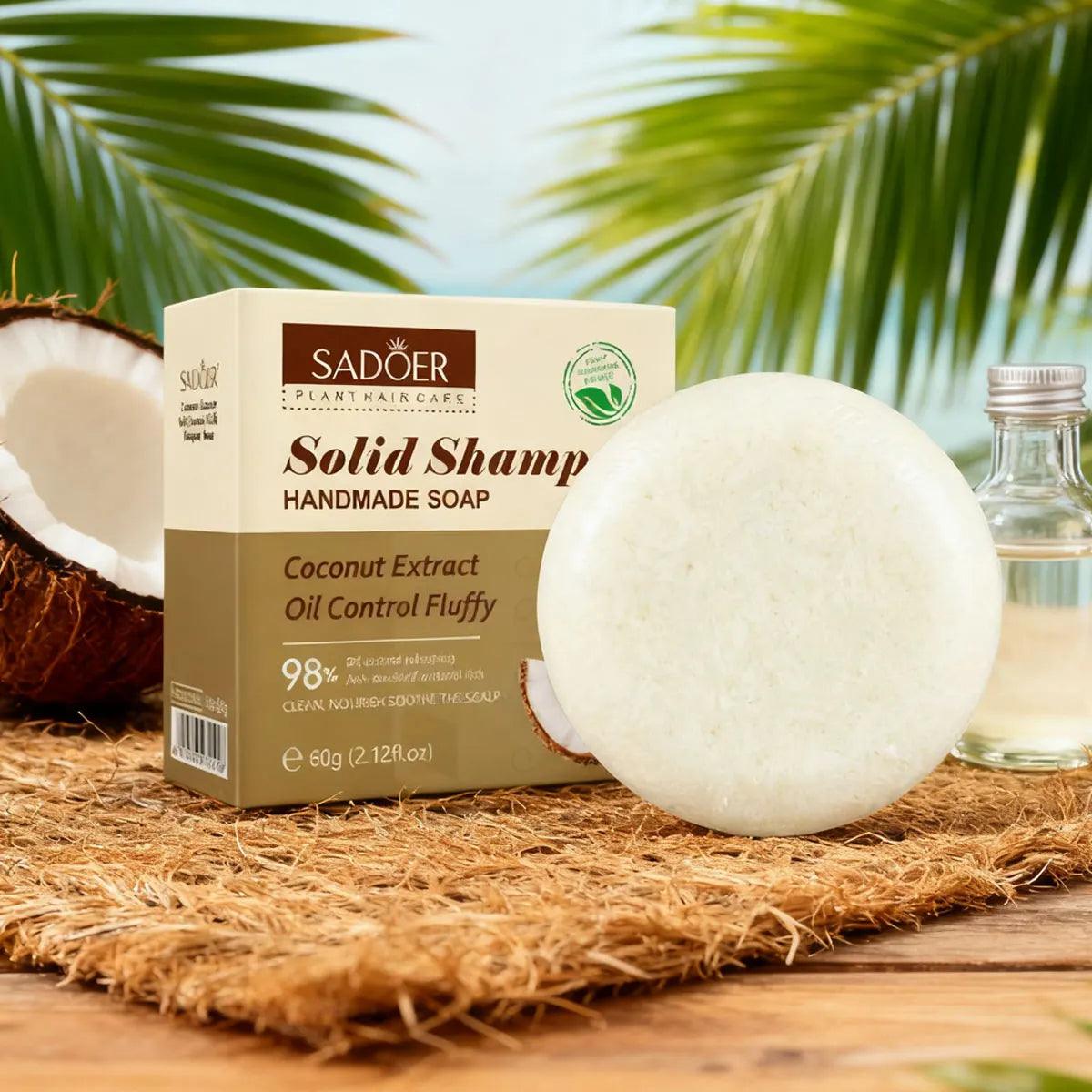 Coconut Natural Fragrance Shampoo Soap Moisturizes Fluffy Smooth Deep Qme