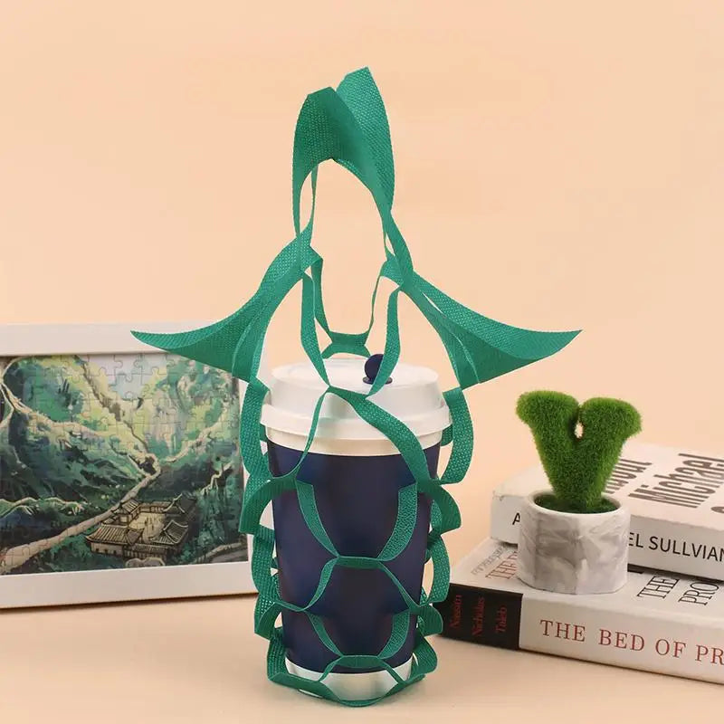 Milk Tea Packaging Pouch Green Blue Solid Single Cup Takeaway Bags Qme Green