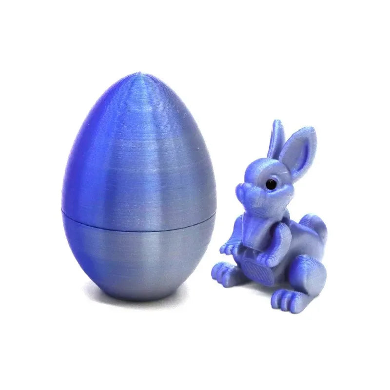Easter Bunny Ornament 3D Printed Cute Rabbit Eggs Printing Desk Qme S1