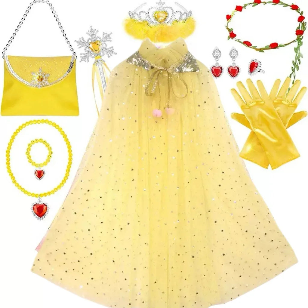 Elsa Princess Crown Magic Wand Frozen Inspired Girls Tiara Hair Qme yellow