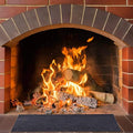 Fireproof Fireplace Hearth Rug Non Slip Protection Mats Flame Resistant Pad Solid Color Soft Anti Slip Carpets Qme Black