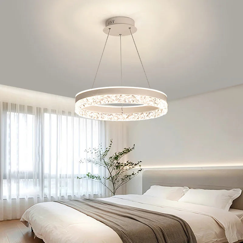 Simple Modern Ceiling Chandelier Adjustable Indoor Lighting High LED 3 Color for Living Room Dining Room Bedroom Decor Ornament Qme