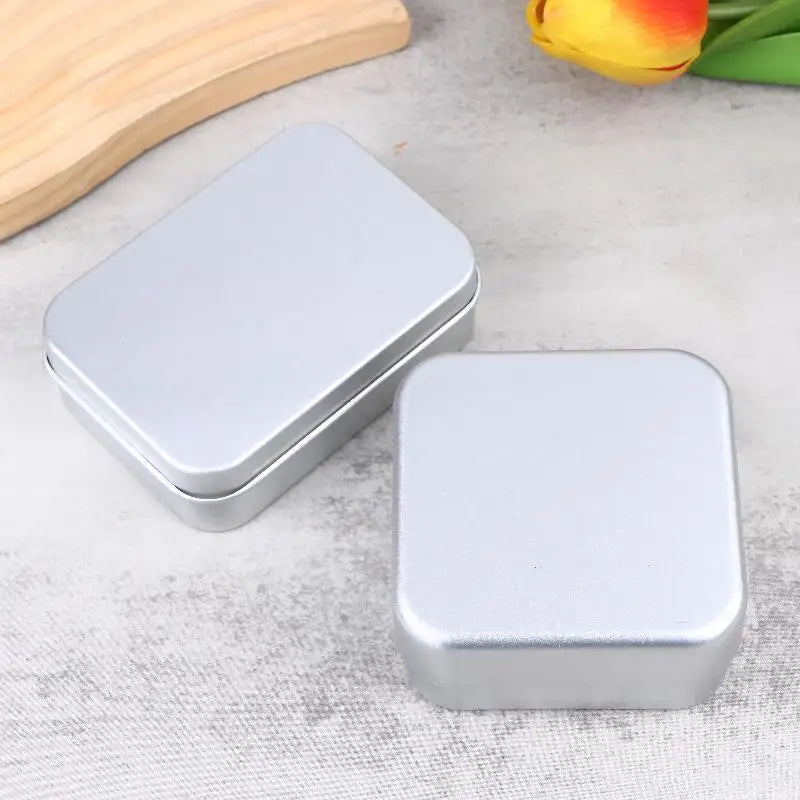 Travel Soap Tray Container Dish Home Bathrooms Square Aluminum Box Qme