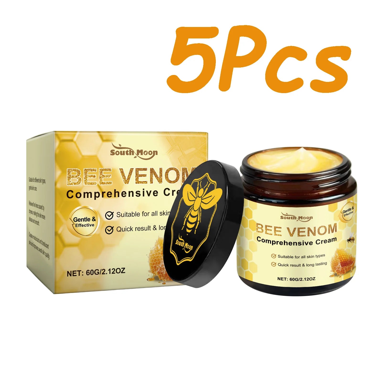 Bee Venom Skin Moisturizer Nourish Dryness Skin Anti Cellulite Firming Brightening Smoothing Body & Face Care Creams Non-Greasy Qme 300g Boxed