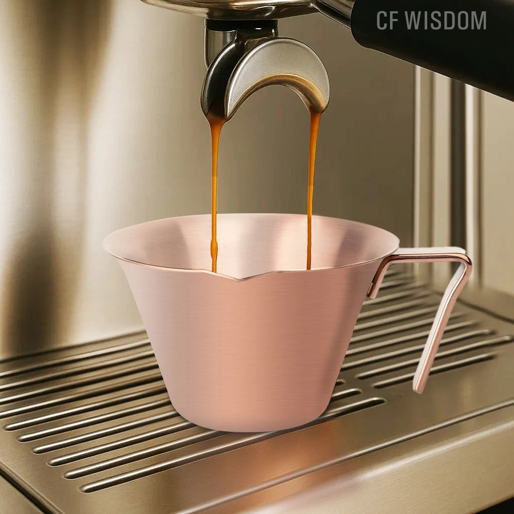 CFWISDOM Espresso Cup Stainless Steel Accessories Metal Measuring Qme