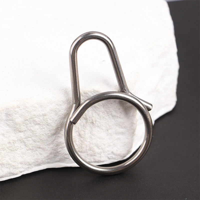 Titanium Alloy Key Ring Belt Clip Quick Draw Keychain Carabiner Qme