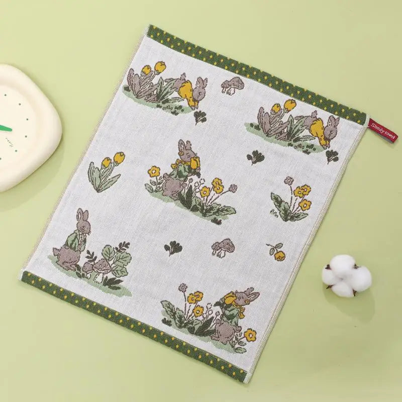 Pure Cotton Square Towel Home Restaurant Kitchen Gauze Dishcloth Tea Qme A19