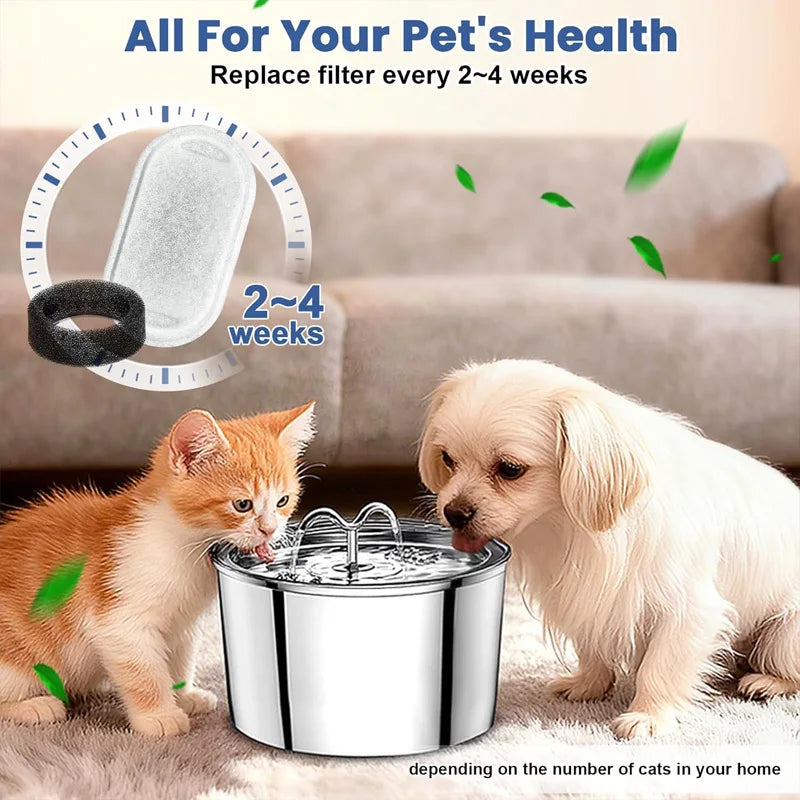 Ten pack suitable for 12 oz/3.2L and 64 oz/2L pet automatic fountain water dispenser filter accessories Qme