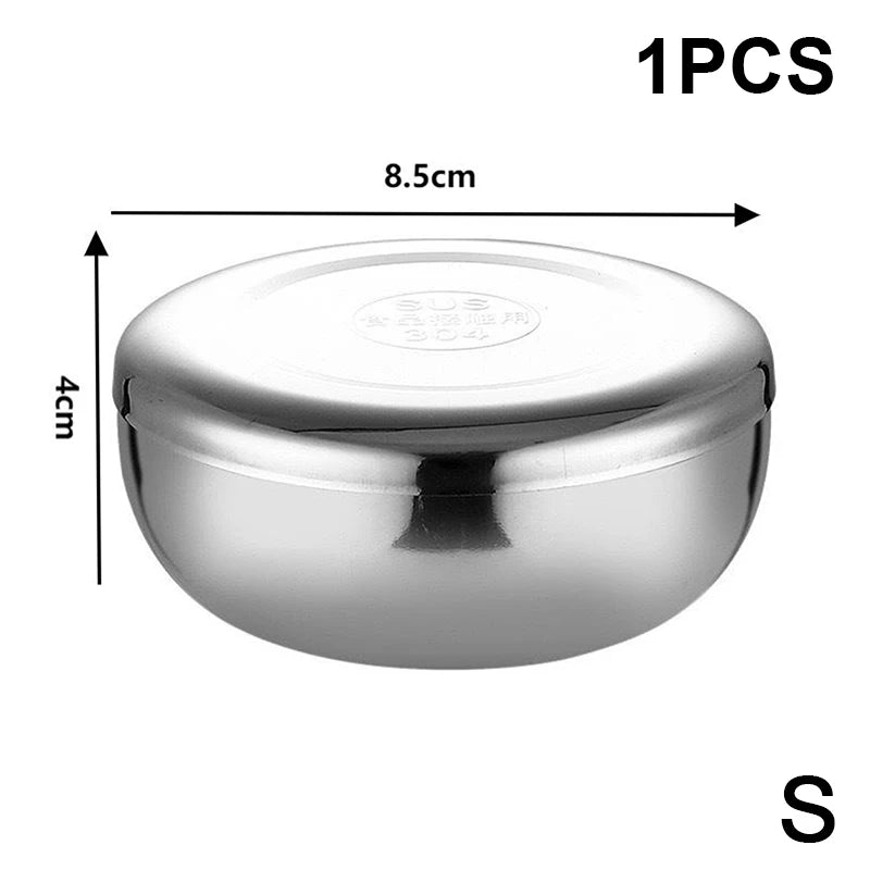 Stainless Steel Bowl Korean Big Cooked Rice Cover Single Layer Qme Small