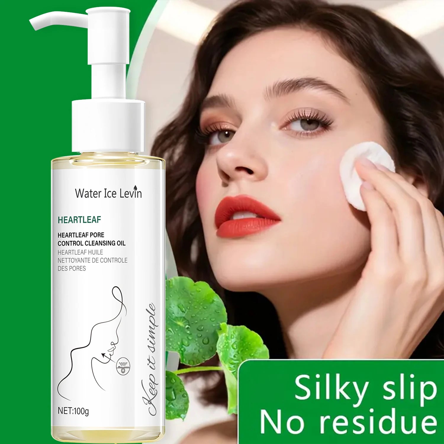 Heartleaf Pore Control Cleansing Oil with Niacinamide - Moisturizing & Protecting Daily Facial Cleanser for Elastic Skin Qme