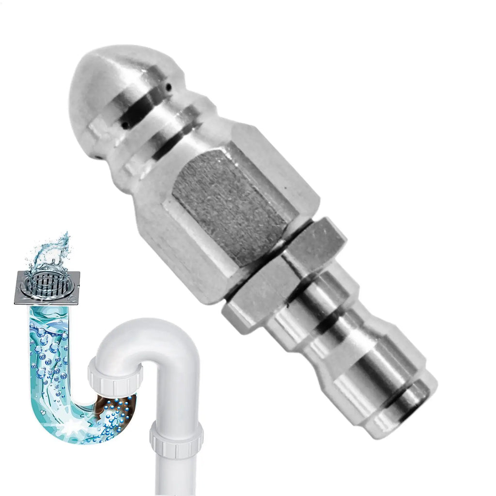 new Pressure Washer Sewer Nozzle High Pressure Drain Jetter Hose Nozzle 1/4 Inch Pipe Cleaner Rust-Proof Attachment For Plumbing Qme