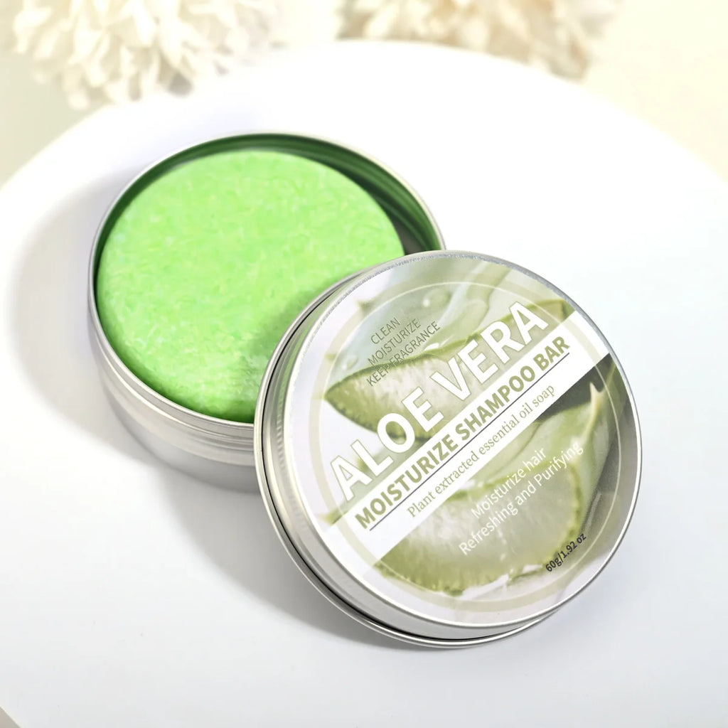 Aloe Vera Moisturizing Shampoo Bar Plant Extract Essence Deep Qme