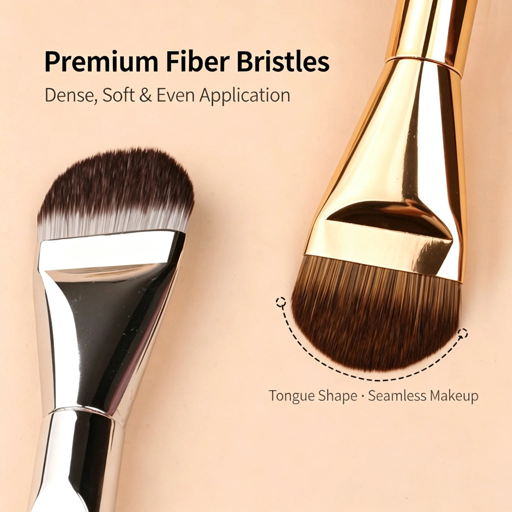 Tongue-shaped Foundation Brush Ultra-thin Seamless Base Makeup Qme