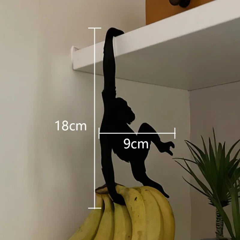 Kitchen Wall Door Metal Hook Key Hanger Cat Tail Monkey Shaped Decor Qme A