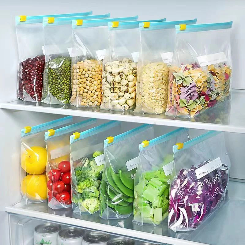 Zipper Style Sealed Freezer Special Sliding Lock Fresh-Keeping Bag, Thickened Quick Sealing Bag Qme