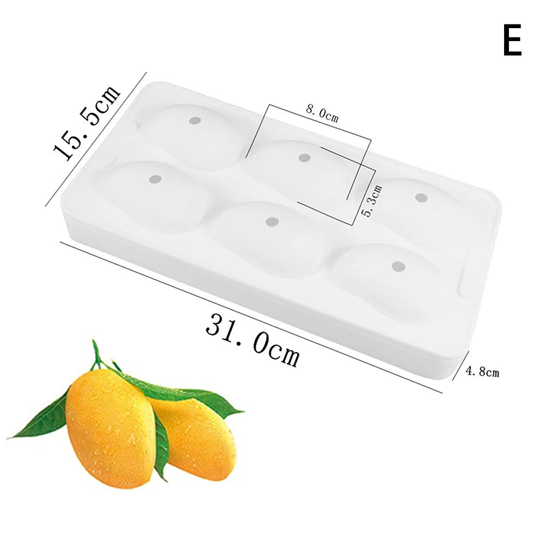 Fruit Series Silicone Mold Mango Shape Baking Chocolate Mousse Cake Qme E