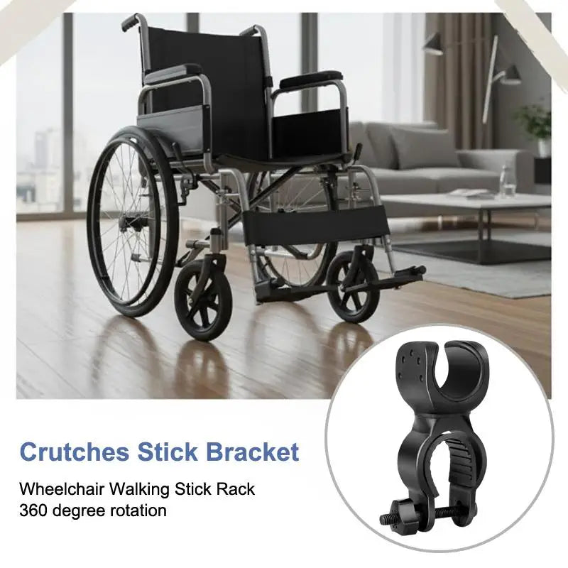 Versatile Stick Bracket 360 Degree Rotation Wheelchairs Durable Cane Qme Default Title
