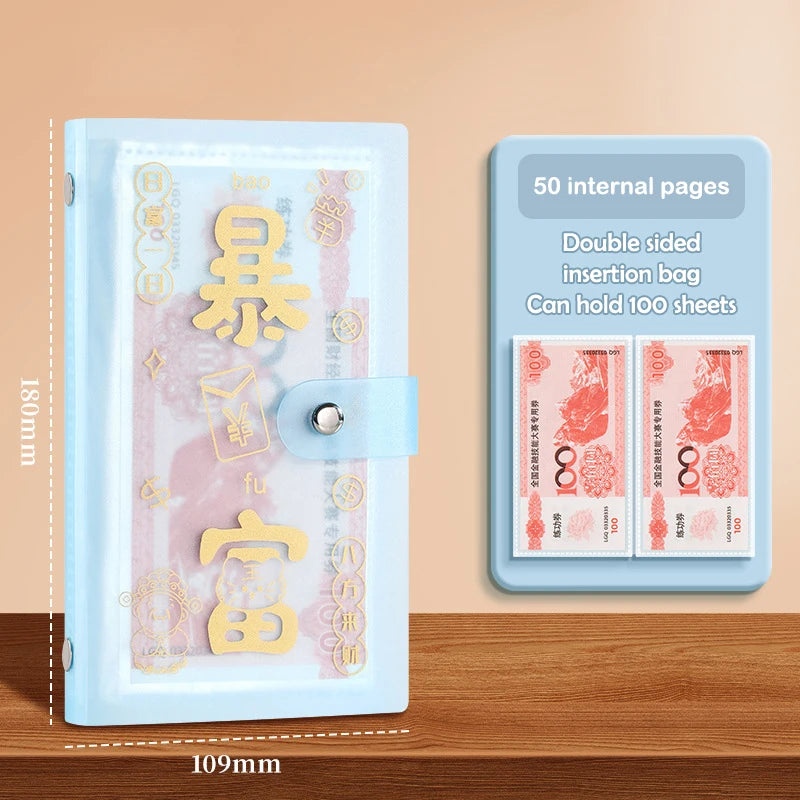 Saving 100 Envelopes Money Challenge Notebook Savings Binder Reusable Qme