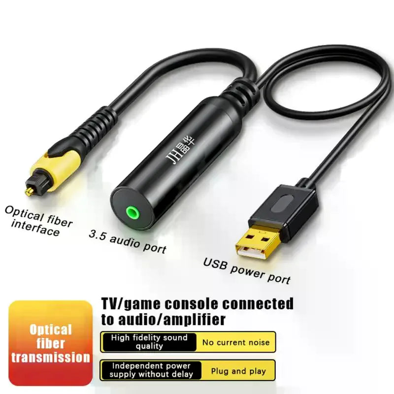 Analog Digital Optical Audio Adapter SPDIF Converter Shockproof Car Qme