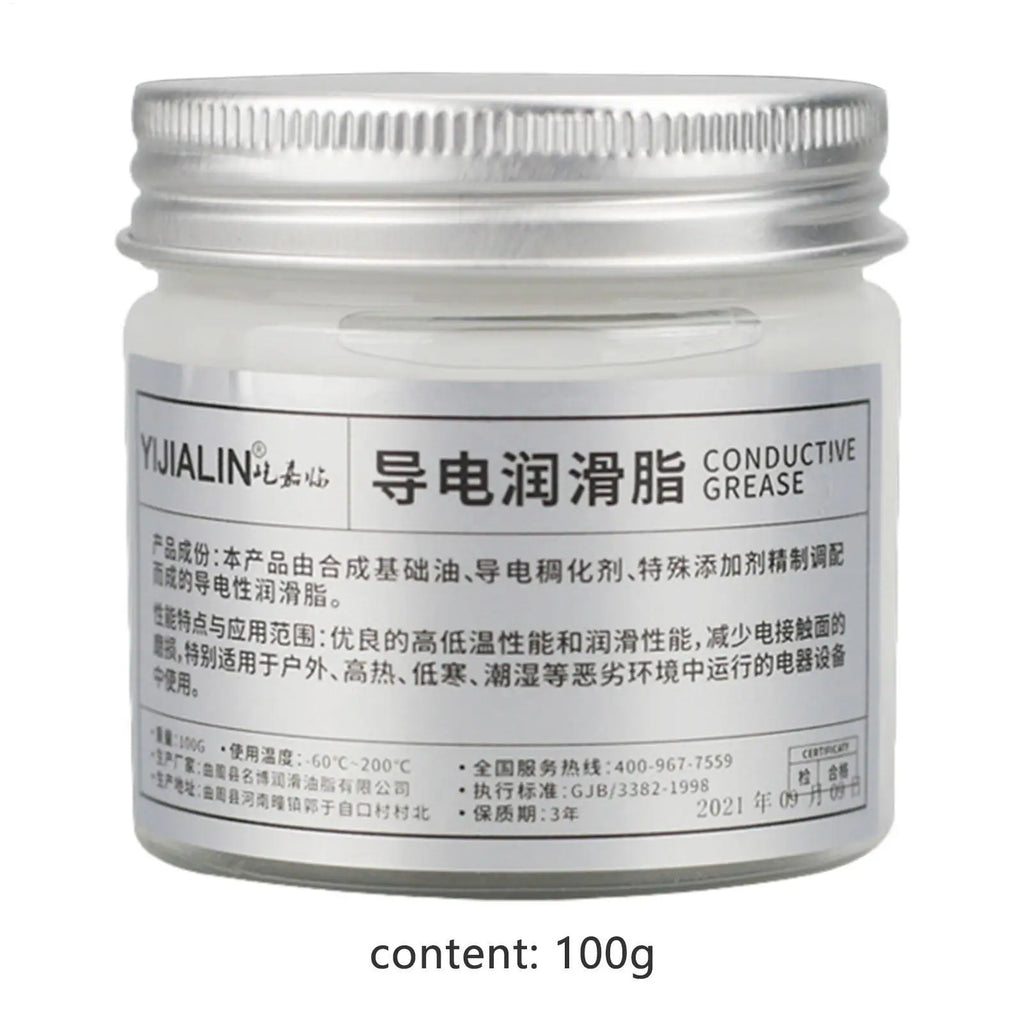 Electric Conductive Grease Conductive Gel & Lubrication 100g Grease For Low Resistance Value For Household Appliances & Power Qme