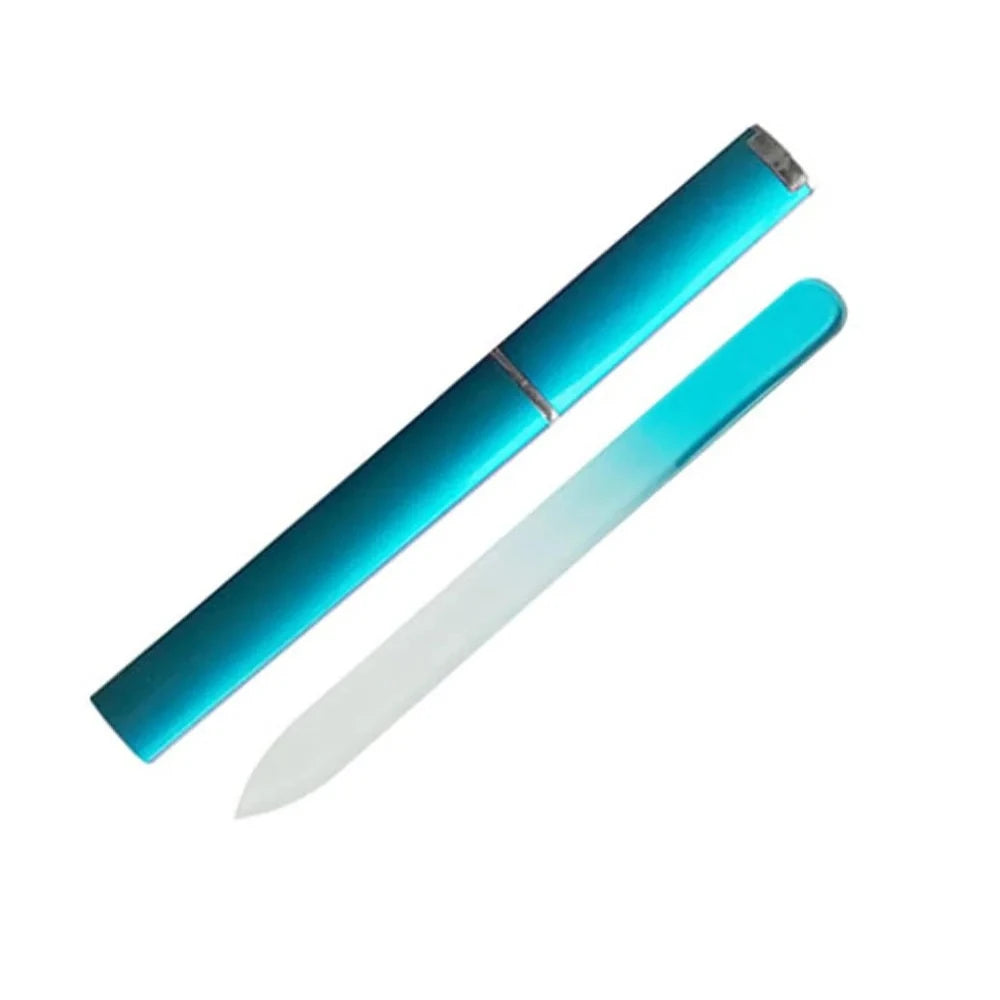 Professional Colorful Glass Nail Files Strip Double-sided Transparent Qme