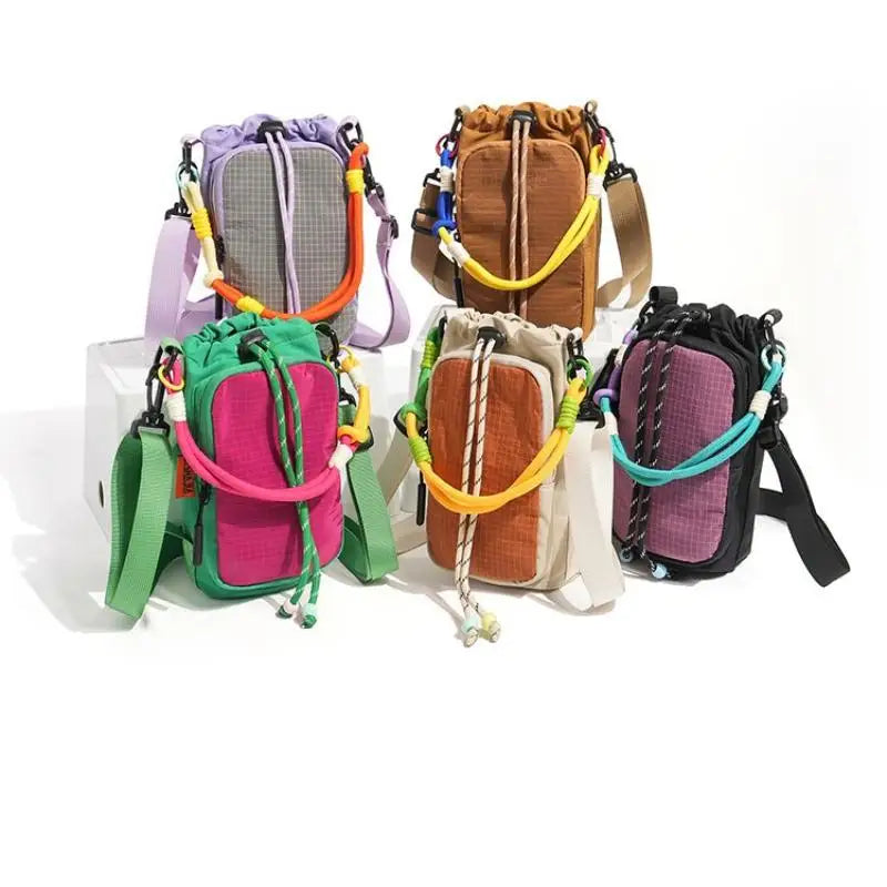Dopamine Crossbody Water Bottle Bag 2026 New Model Portable Large Capacity Phone Bag Waterproof Water Bottle Bag For Students Qme