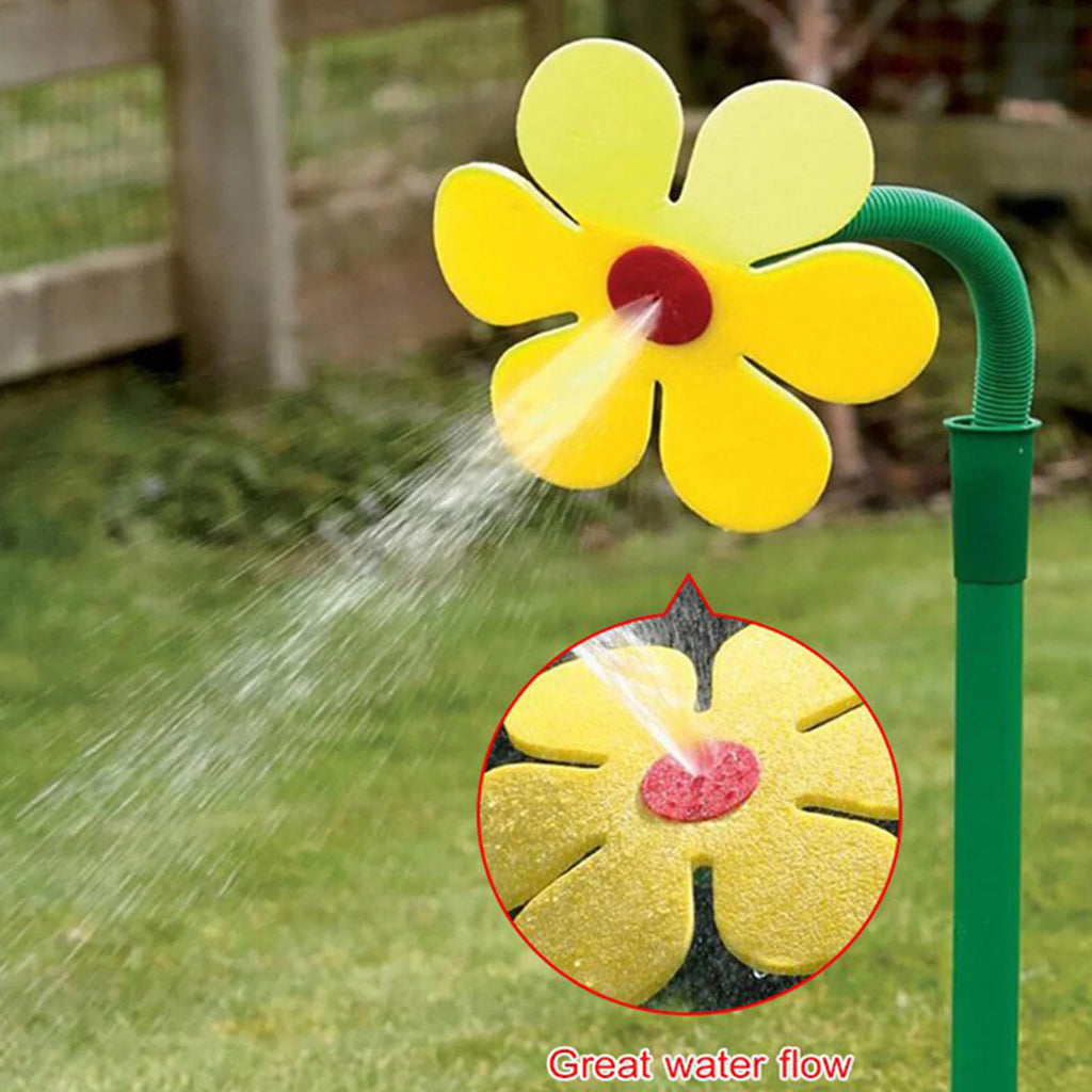 NEW Crazy Spin Sprinkler Flower Shape Dancing Daisy Sprinklers 360 Rotating Water Spray for Yard Lawn Watering Garden Decor Qme