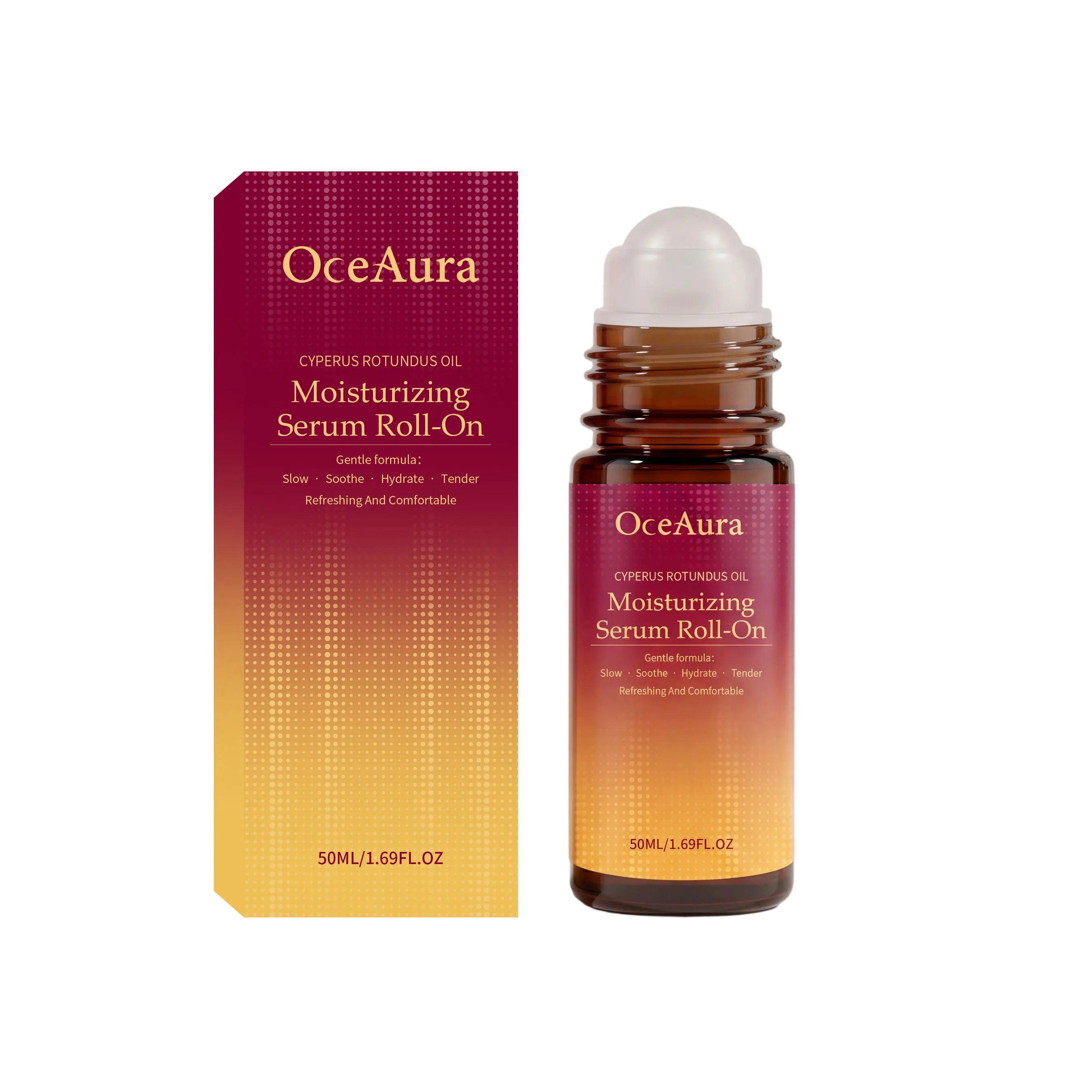 OceAura Cyperus Post Depilatory Serum Roll-On Gentle Soothe Hydration Refreshing Body Skin Relief Cyprus Oil Hair Removal Care Qme 50ml