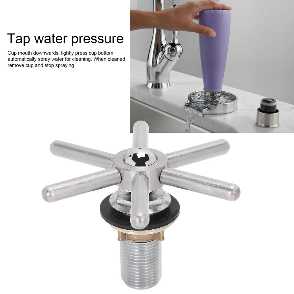 Automatic Cup Washer Machine Stainless Steel Bar Glass Rinser for Hotel Bar Coffee Shop Cup Cleaner Faucet Automatic Cup Cleaner Qme