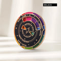 Round Color Metal Compass Enamel Pin Fashion Brooch Art Multicolour Badge Lapel Clothes Hat Jewelry Kid Gift Lapel Pin Wholesale Qme black