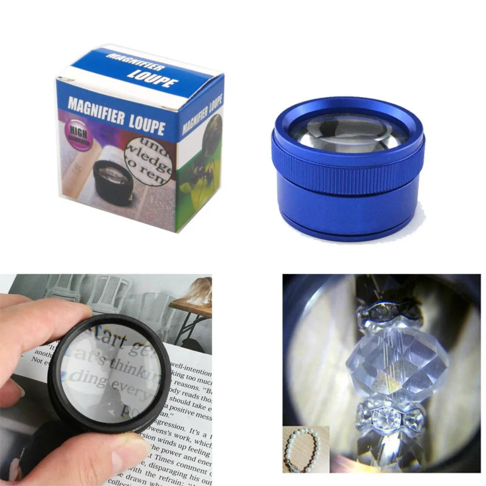 30X36mm Cylindrical Magnifying Glass, Portable Handheld Optical Glass Loupe for Jewelry, Coins, Watch Repair, Reading Qme