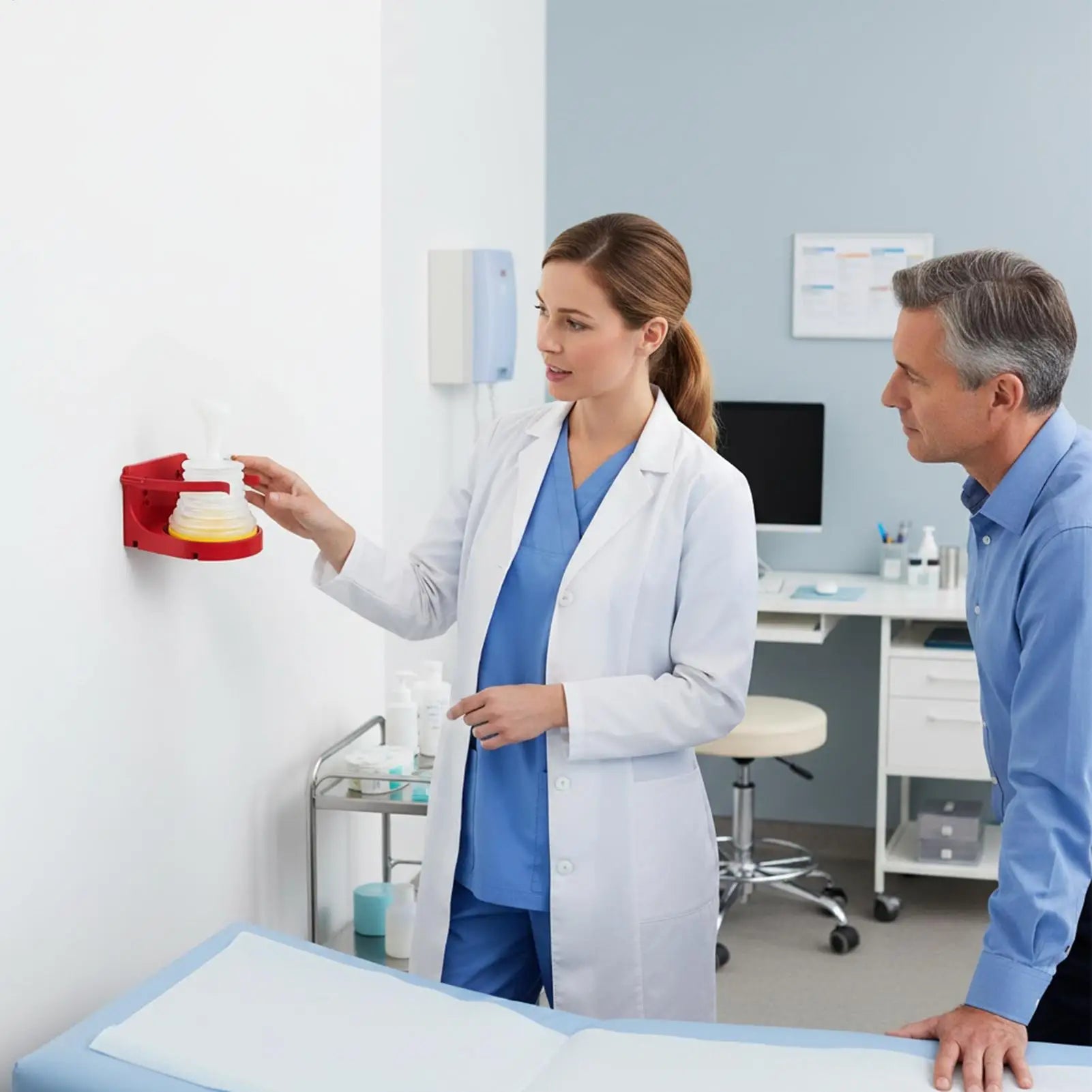 Emergency Equipment Wall Mount Brackets Mask Storage Slot Easy Qme
