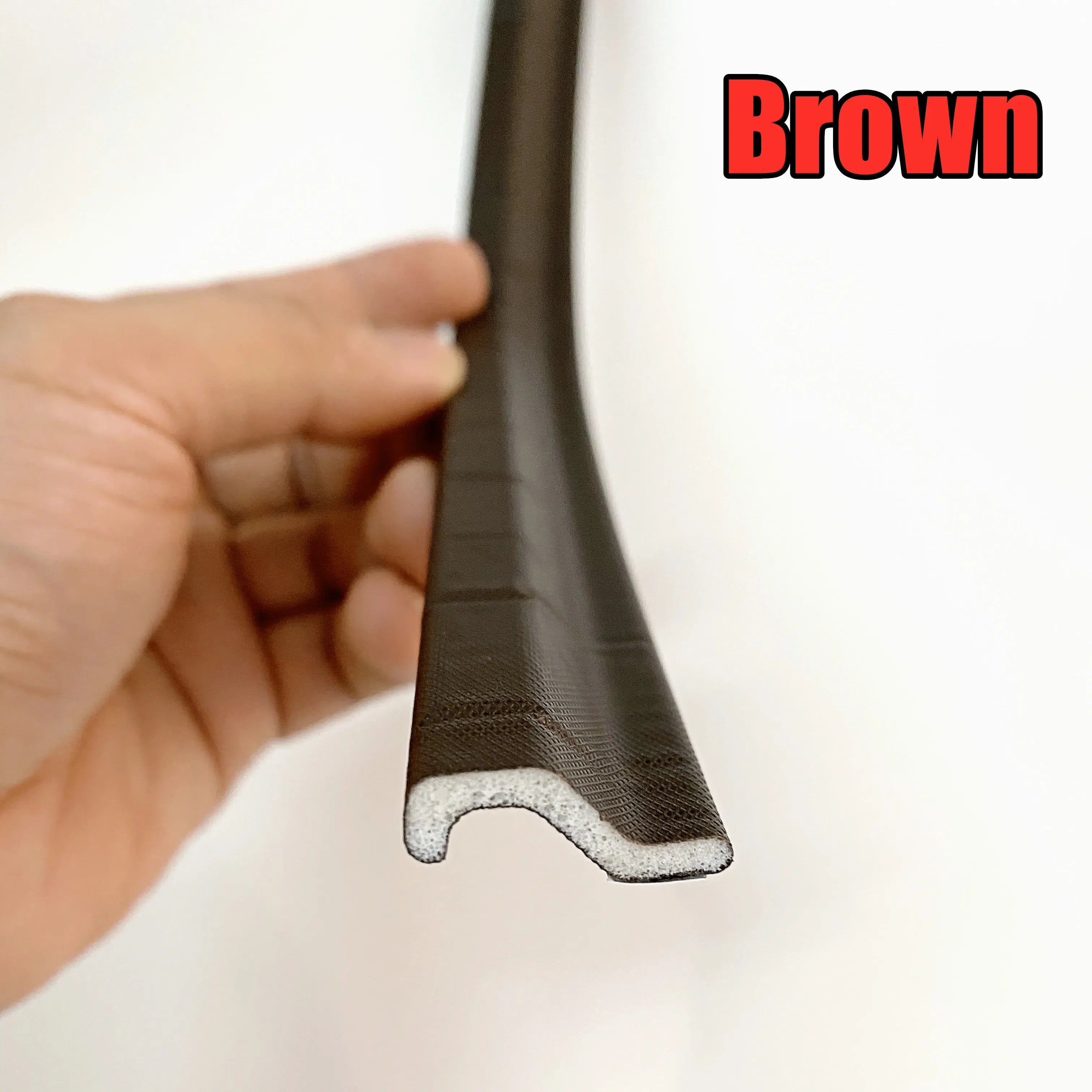 New 40M Acoustic Foam Sealing Strip for Casement Window S-type Waterproof Weather Stripping Door Seal Gap Filler Tape Qme Brown 4m