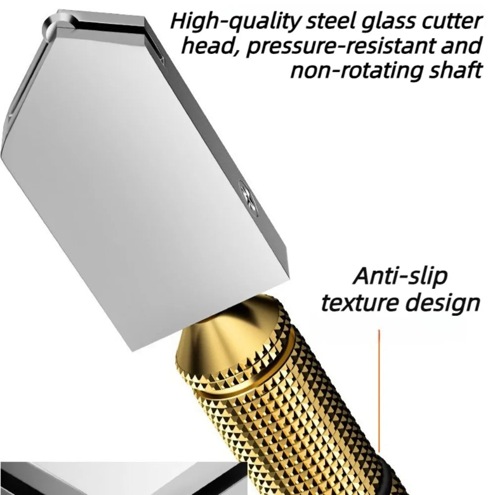 175mm Diamond Glass Cutter Pen Anti Slip Grip Portable Cutting Tool for Glass Tile Stone Engraving Construction Working Use Qme