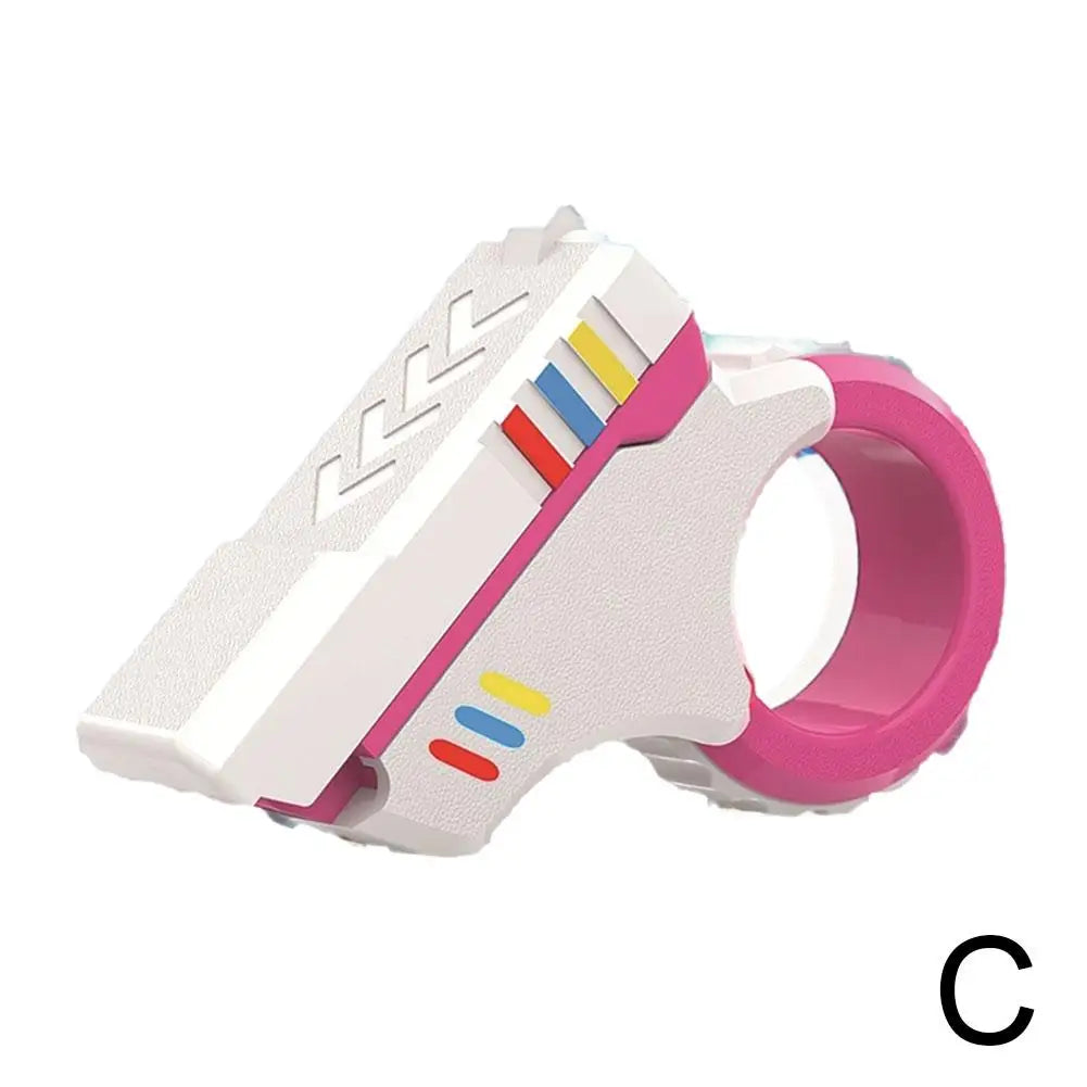 Multi-function Stress Relief Fidget Ring Office Decompress Rotary Finger Sliders Small Pistol Fingertip Toy for Adults Kids Gift Qme C