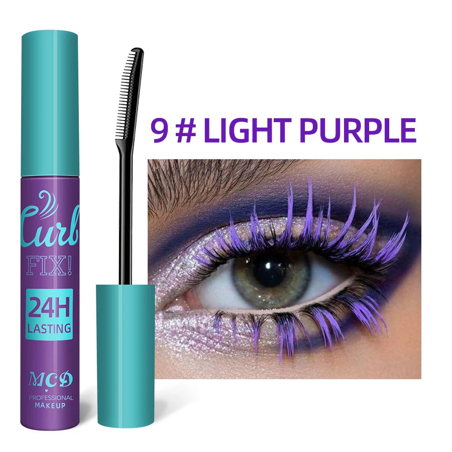 Colorful Slender Mascara Waterproof Fast Drying Curling Eyelashes Qme 9