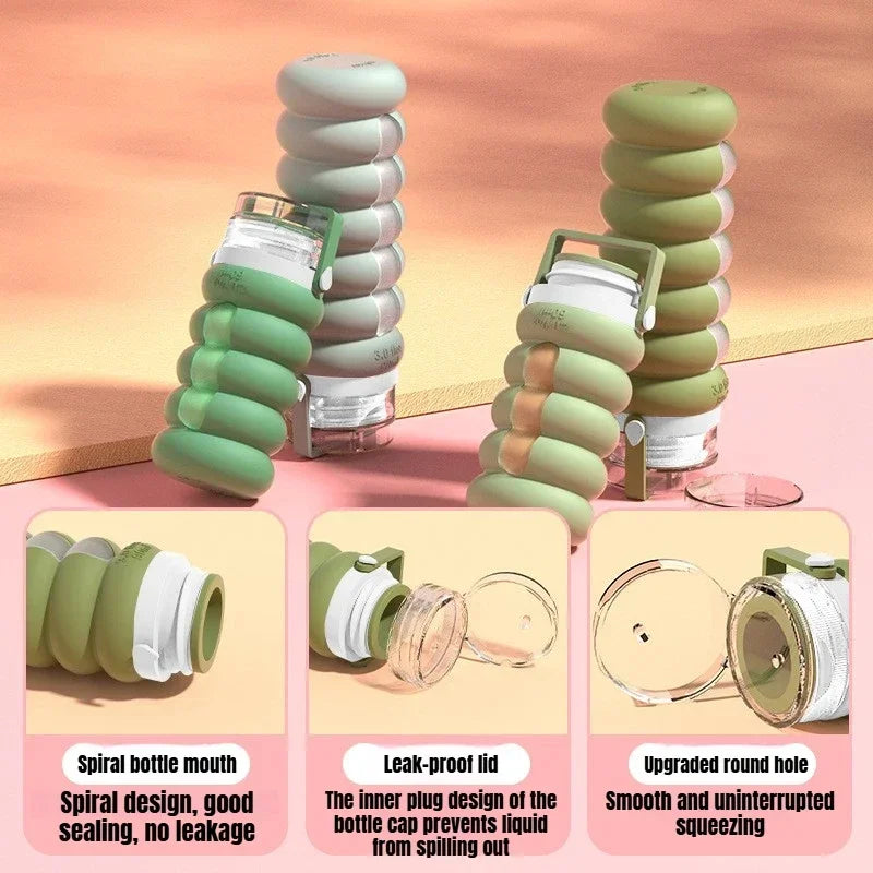 Silicone Travel Bottles Leakproof Squeeze Containers Shampoo Shower Qme