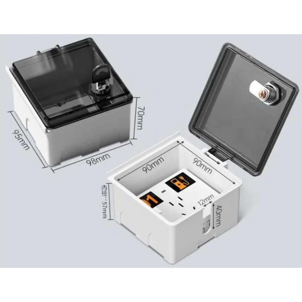 Outdoor Socket Box Anti-theft Waterproof Cover 86Type Lockable Qme