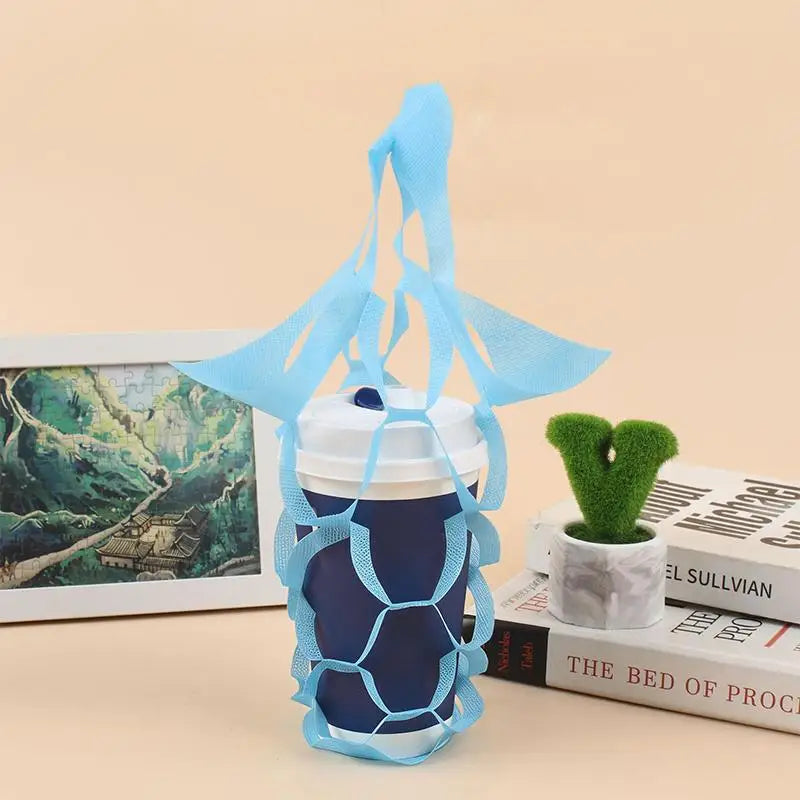 Milk Tea Packaging Pouch Green Blue Solid Single Cup Takeaway Bags Qme Sky blue