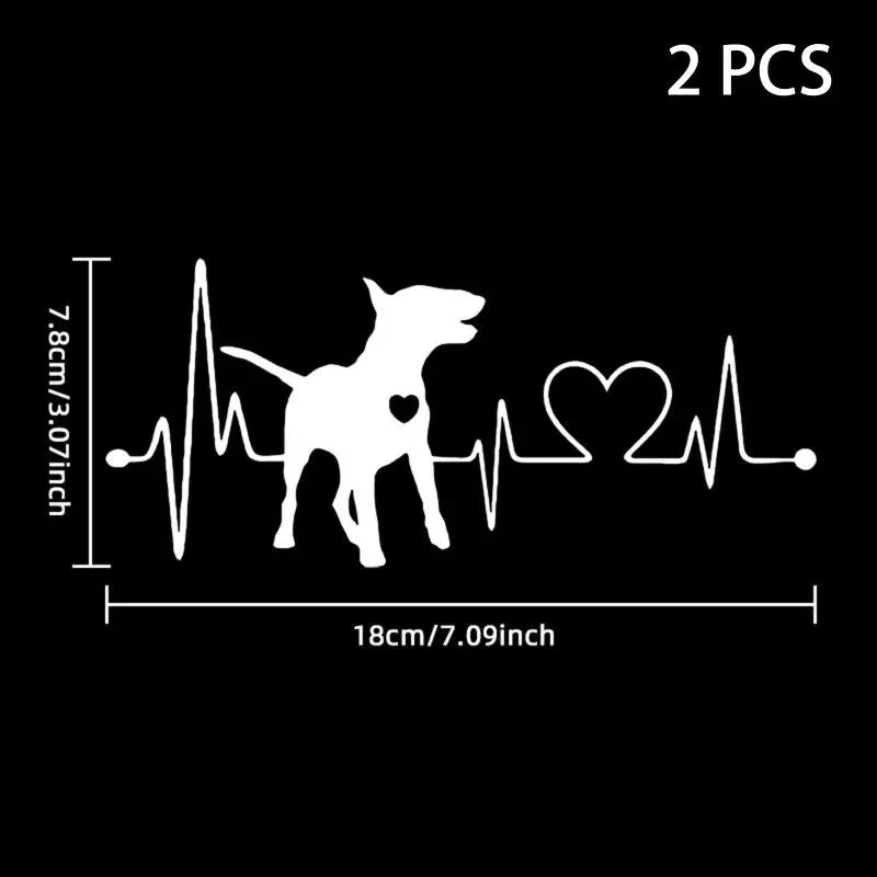 Car Sticker Pet Cat Heartbeat Lifeline Creative Truck Automobiles Qme A14