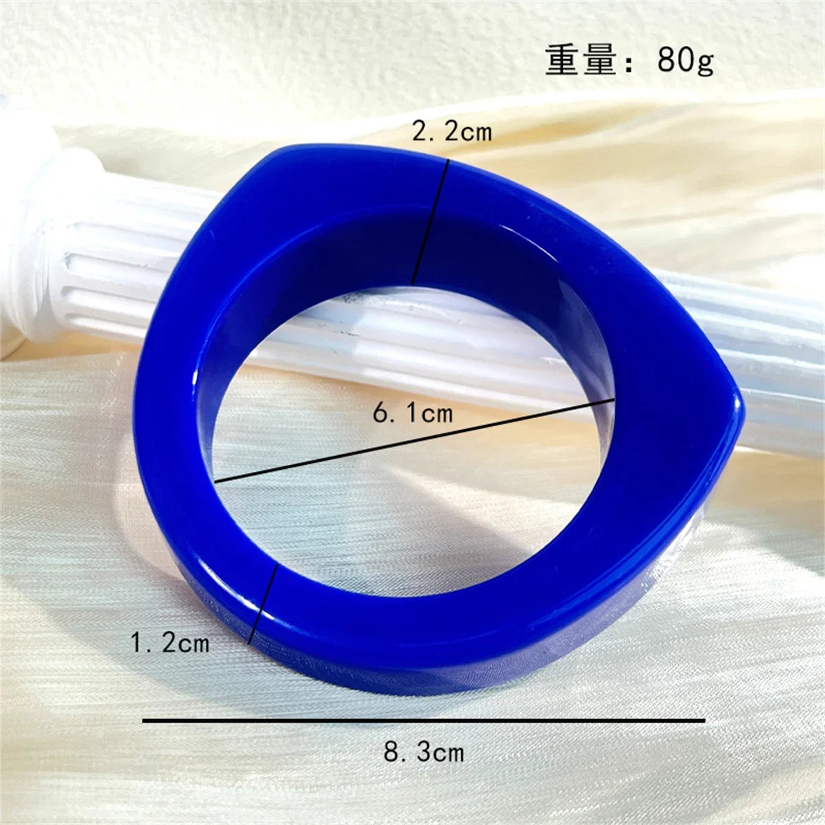 Twisted Shaped Irregular Fashion Resin Bracelet for Women Girl Summer Vacation Bangle Hip Hop Y2K Ins Style Bangle Female Qme 03