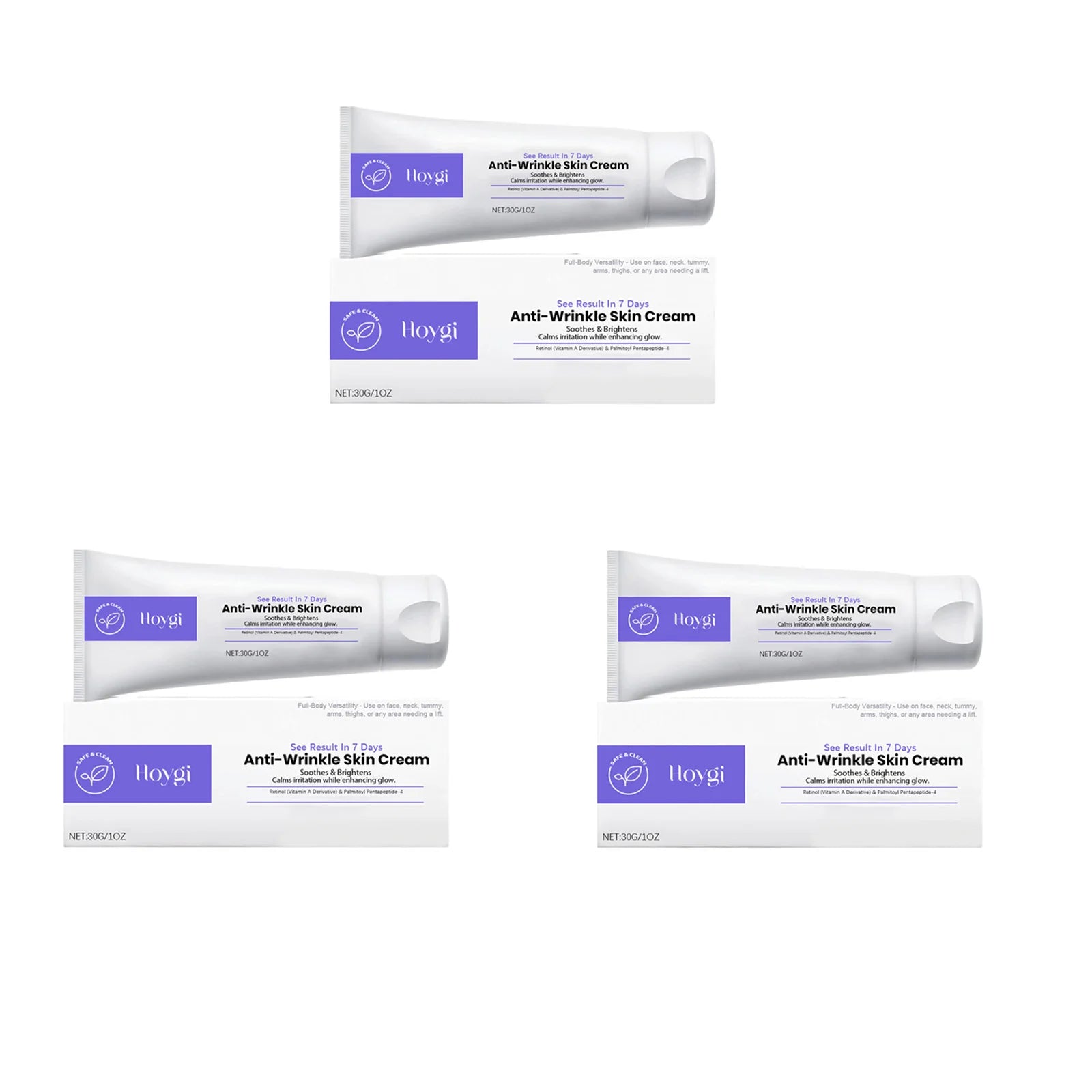 Retinol Firming Cream Lifting Tightening Improve Sagging Fade Fine Lines Pore Refining Nourishing Gentle Face Neck Care Cream Qme 3 x 30g Boxed