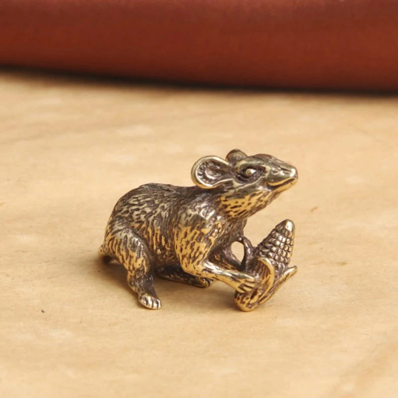 DIY Keyring Hanging Accessories Cute Rat Keychain Gifts Brass Animal Qme