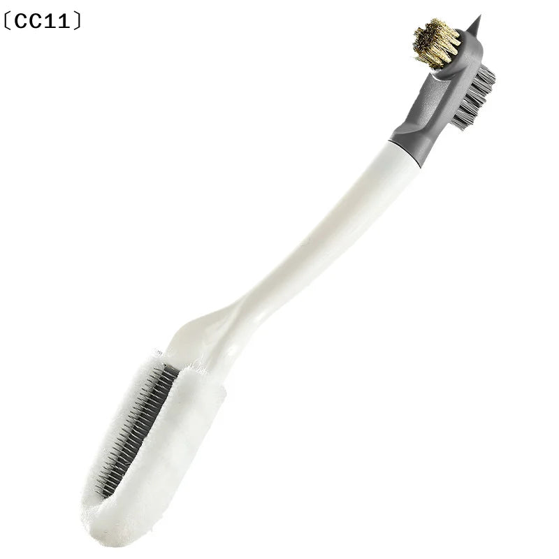Shoe Cleaning Brush Multifunctional Long-handled Cleaner White Qme