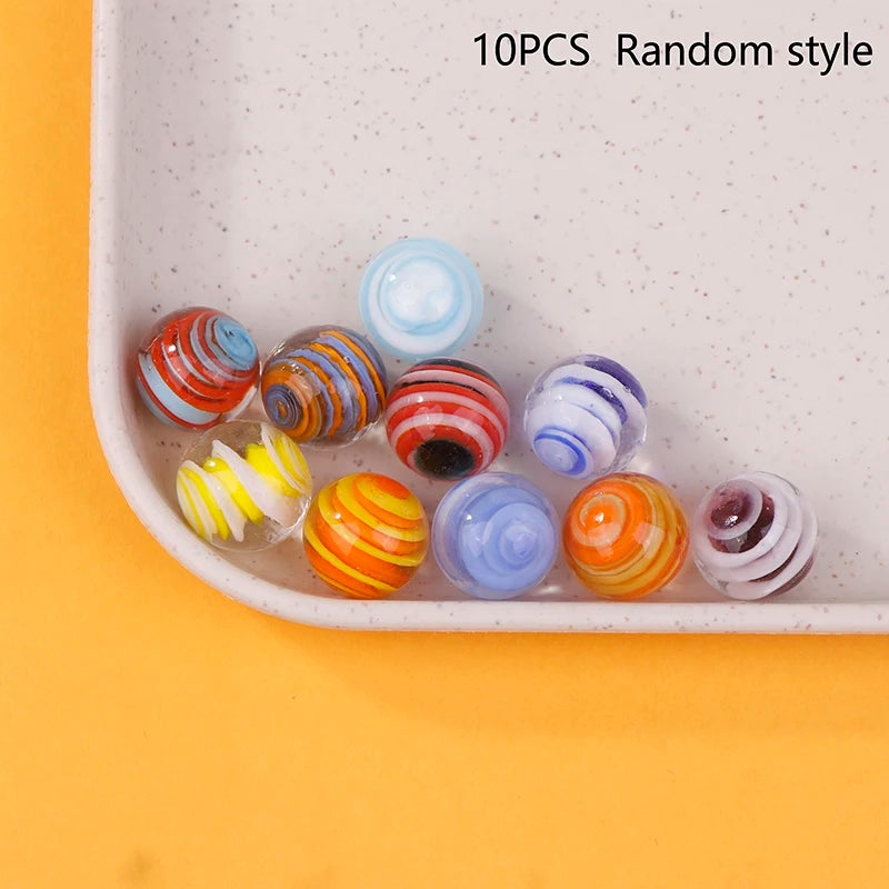^10PCS 16MM Marbles Crystal Ball Glass Ball Stained Glass Photography Accessories Vase Fish Tank Room Decor Christmas Balls Qme