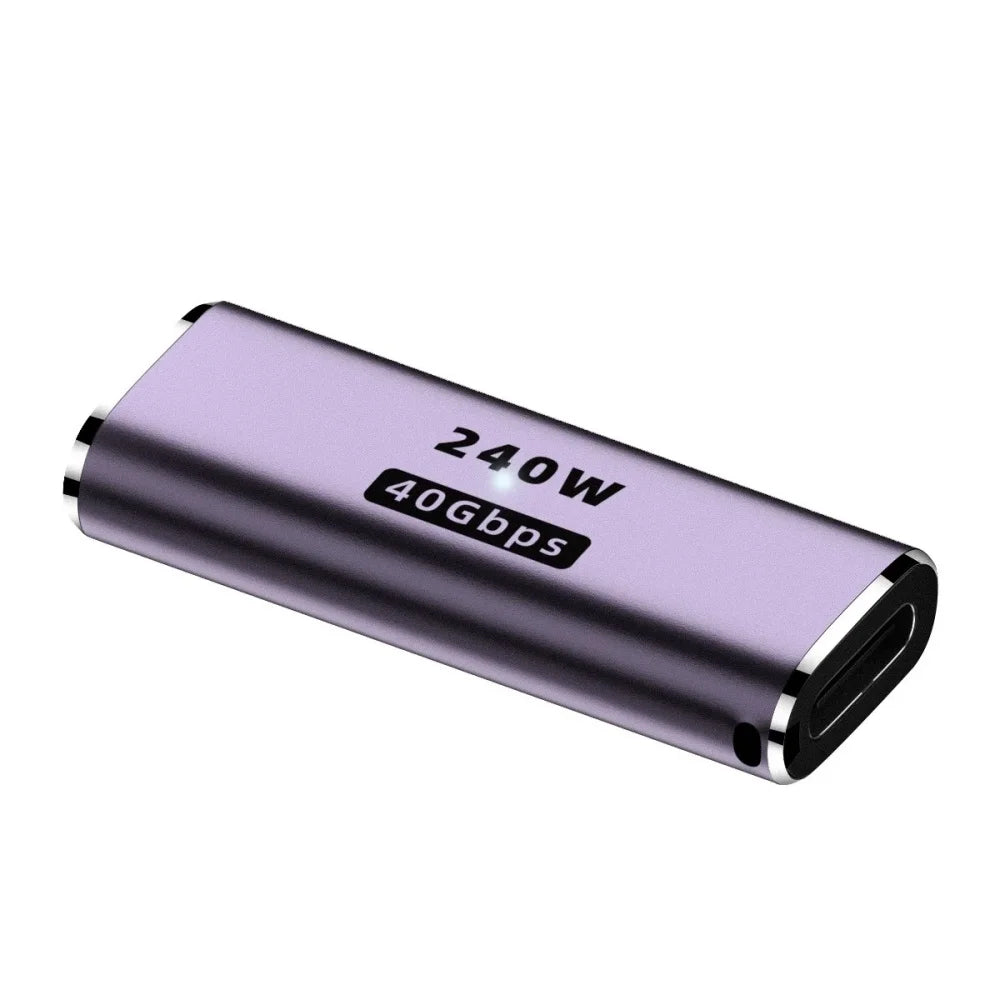 Mini Type-C USB4.0 OTG Adapter 40Gbps High Speed Data Converter Support 8K 60Hz 90/180 Degree Elbow Extension Fast Cable Adapter Qme Type 3