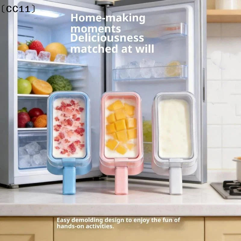 Silicone Ice Lolly Moulds Sticks Reusable Cream Forms Popsicle Mold Qme