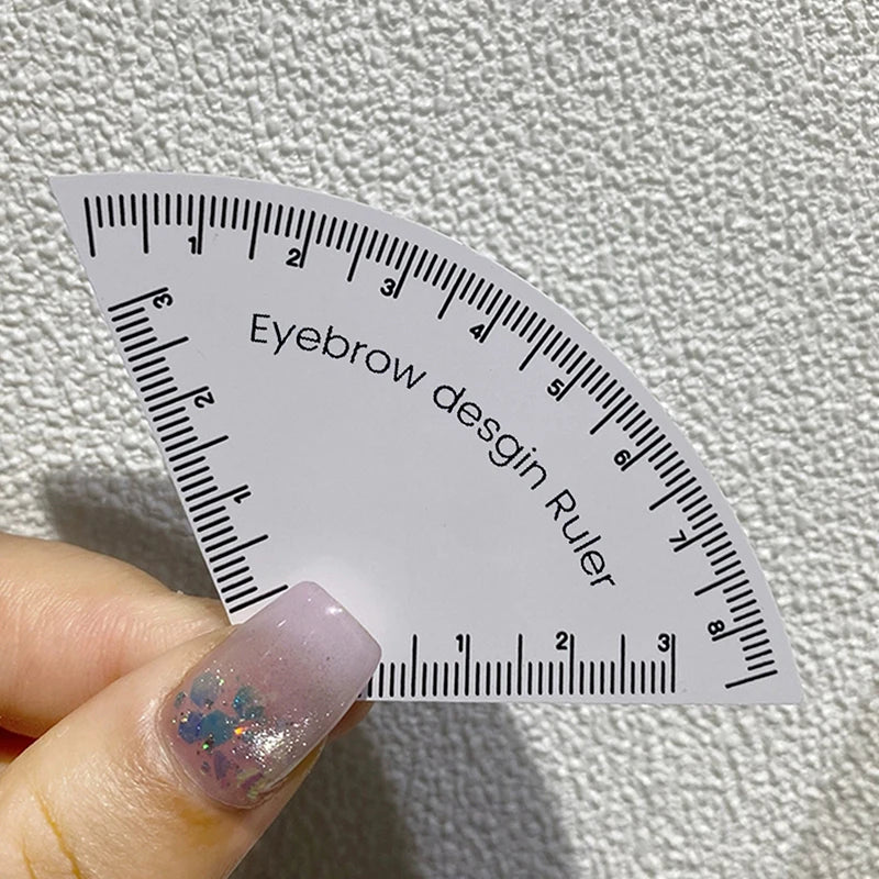 Reusable Fast Drawing Eyebrow Design Ruler Microblading Mapping Tool Qme 2PCS