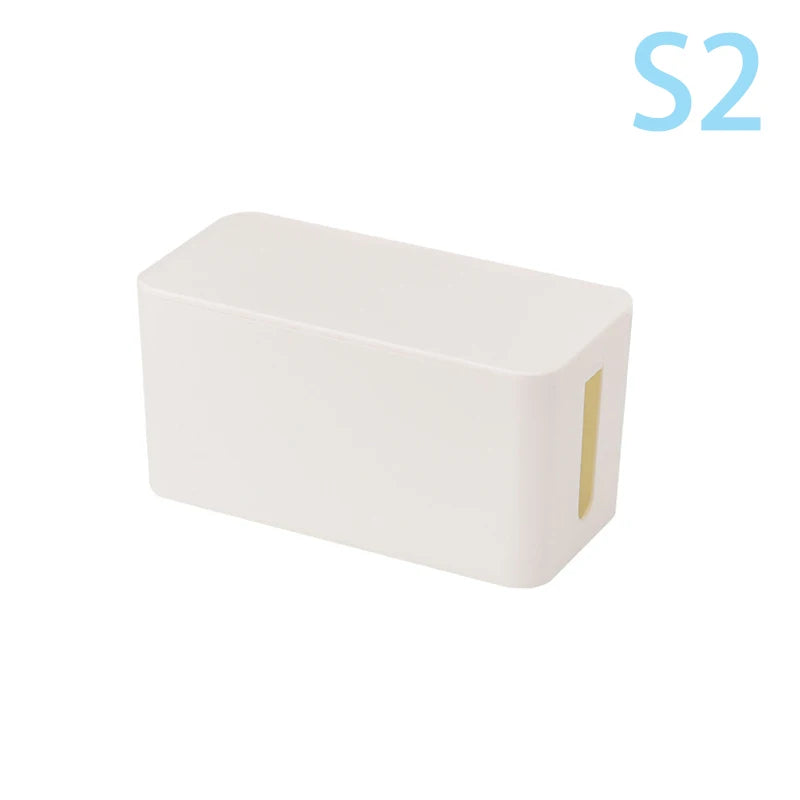 Dust Charger Socket Organizer Network Bin Cable Storage Box Power Qme S2
